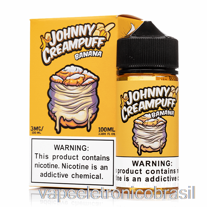 Vape Eletronico Banana - Johnny Creampuff - 100ml 3mg